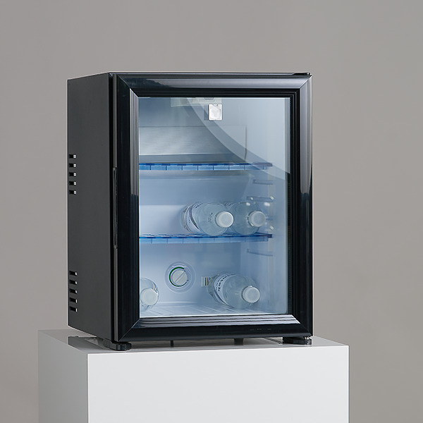 Hotel minibar glass door